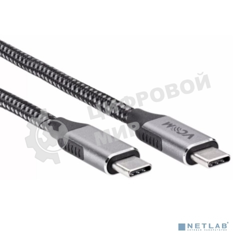 Кабель VCOM CU420M-1M USB3.2 Gen2X2, CM->CM, 20Gbs, 100WT, 4KX60Hz, All shell, 1 м