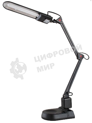 Лампа настольная Camelion KD-017A С0211W черный в к-те база+струбцина