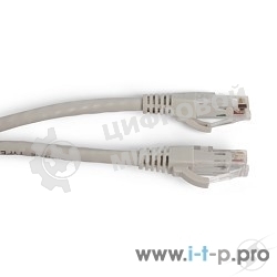 Патч-корд Hyperline U/UTP, Cat.6a, 10G, LSZH, 1.5 м, серый PC-LPM-UTP-RJ45-RJ45-C6a-1.5M-LSZH-GY