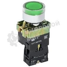 Кнопка LAY5-BW3361 с подсв. зел. 1з IEK BBT50-BW-K06