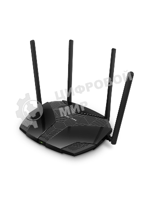 Роутер Mercusys MR70X AX1800 Dual-Band WiFi 6 Router, 574 Mbps at 2.4 GHz + 1201 Mbps at 5 GHz,4× Fixed External Antennas, 3× Gigabit LAN Ports, 1× Gigabit WAN Port, 1024-QAM, OFDMA, Router/Access Point Mode, MU-MIMO, WPA3, TWT, BSS Color