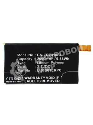 Аккумулятор CameronSino CS-ERZ310SL LIS1561ERPC для Sony Xperia Z3 Compact D5803 LTE 3.8V, 2600mAh, 9.88Wh