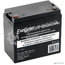 Аккумуляторная батарея ExeGate DT 1233 (12V 33Ah, под болт М6)
