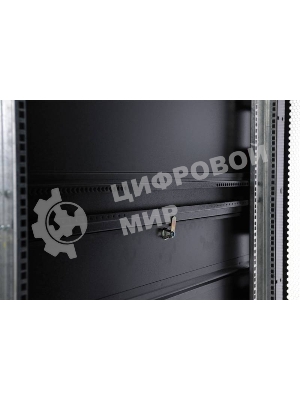 Шкаф серверный ПРОФ напольный 48U (600x1200) дверь перфор. 2 шт., черный, в сборе