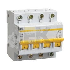 Выключатель автоматический модульный 4п C 25А 4.5кА ВА47-29 IEK MVA20-4-025-C