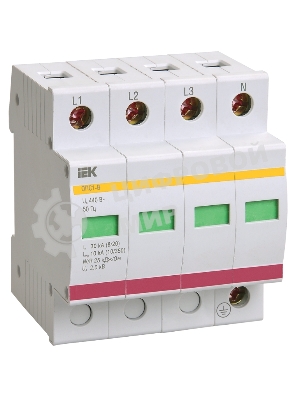 Ограничитель перенапряжения ОПС1-C 4P IEK MOP20-4-C