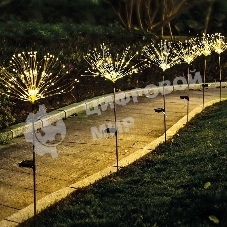 Светильник светодиодный Одуванчик большой LED LAMPER встроенная солнечная панель, аккумулятор, датчик света