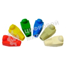 Защитные колпачки для кабеля 6,0мм cat.5, на соединение коннектора с кабелем, черный, 100 шт. в пчк