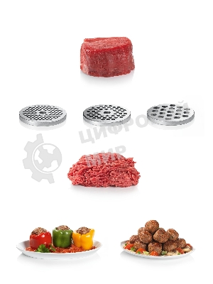 Мясорубка электрическая Bosch MFW 66020 белый/серый, 1800 Вт, 3.0 кг/мин, реверс, защита от перегрузки, насадки - 5