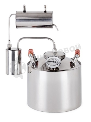 Дистиллятор МАГАРЫЧ Премиум 12 БКДР дистиллятор МАГАРЫЧ Премиум 12 БКДР, объем 12л, большая крышка, деревянные ручки, термостат, сухопарник. Производительность: 2 л./ч. Материал: пищевая нержавейка. Тип охладителя: проточный. Серия Премиум.