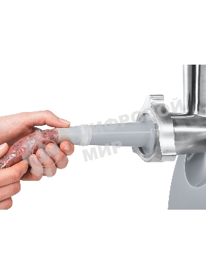 Мясорубка электрическая Bosch MFW 66020 белый/серый, 1800 Вт, 3.0 кг/мин, реверс, защита от перегрузки, насадки - 5