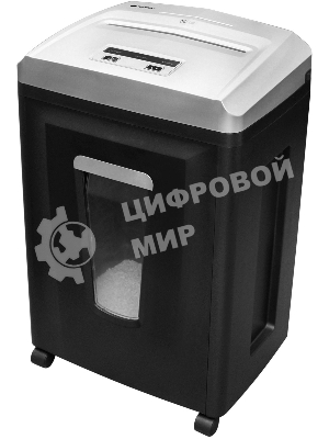 Шредер ГЕЛЕОС УП21-7, DIN P-7 (7 ур-нь секр.), фрагмент 0,8х2мм, 6-7 лист (70г/м2), CD/пл.карты, 23 литра