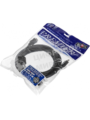 Кабель соединительный аудио-видео Premier 5-813 HDMI (m)/HDMI (m) 5м. феррит.кольца Позолоченные контакты черный