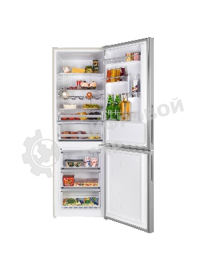 Холодильник Maunfeld MFF185NFBG бежевый двухкамерный инвертор 240/100л морозилка снизу, No Frost