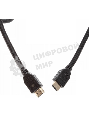 Кабель аудио-видео Cactus CS-HDMI.2-1.5 HDMI (m)/HDMI (m) 1.5м. позолоченные контакты черный