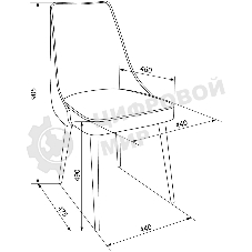 Стул для дома Бюрократ CH-K4_2 комплект 2 шт т. серый Holland 18 металл черный на ножках
