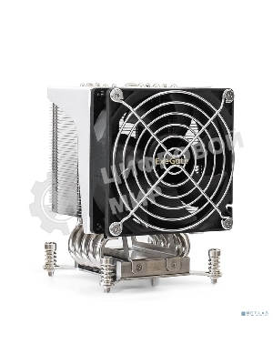 Кулер для процессора ExeGate ESNK-P0050AP4.PWM.4U.2011.Cu серебристый, 92 мм, алюминий/медь, 3800 об/мин, 44 дБ, 4 pin, 165 Вт, 125.8 мм