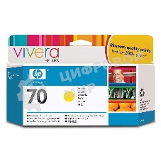 Картридж струйный HP №70 C9454A желтый для HP DJ Z2100/Z3100 (130мл)