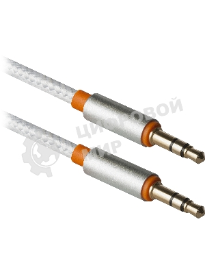 Кабель аудио Defender 3.5мм 1.2M Jack M- Jack M белый