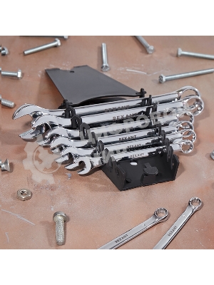 Набор ключей комбинированных Rexant (8-19 мм), 8 шт., CrV, зеркальное хромирование