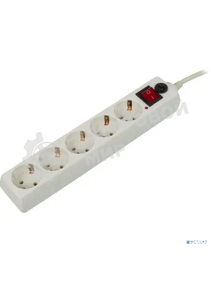 Сетевой фильтр Buro 500SH-10-W 10 м, 5 розеток, белый, коробка