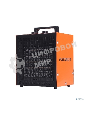 Тепловентилятор электрический Patriot PT Q 5S, оранжевый/черный, 3000 Вт, 25 м2, термостат