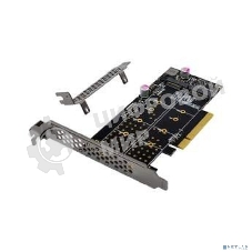 Переходник ORIENT C303E2 PCI-Ex8->2 x M.2 M-key NVMe SSD, тип 2230/2242/2260/2280/22110, 2 планки крепления в комплекте (31325)