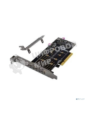 Переходник ORIENT C303E2 PCI-Ex8->2 x M.2 M-key NVMe SSD, тип 2230/2242/2260/2280/22110, 2 планки крепления в комплекте (31325)