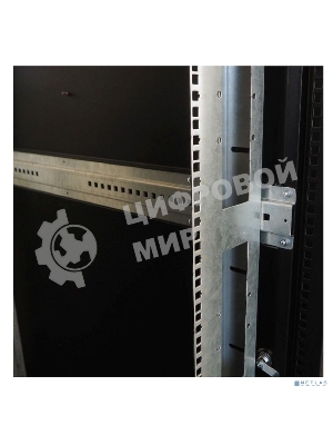 Шкаф телекоммуникационный напольный 42U (600 1000) дверь перфорированная, задние двойные перф., черный