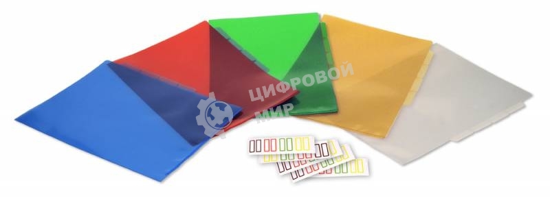 Папка-уголок Бюрократ -E366 5 уровн. A4, пластик, 0.15мм, ассорти