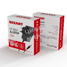 Источник питания Rexant 110-220 V AC/12 V DC 1 А 12 W с DC разъемом подключения 5.5х2.1, без влагозащиты (IP23)