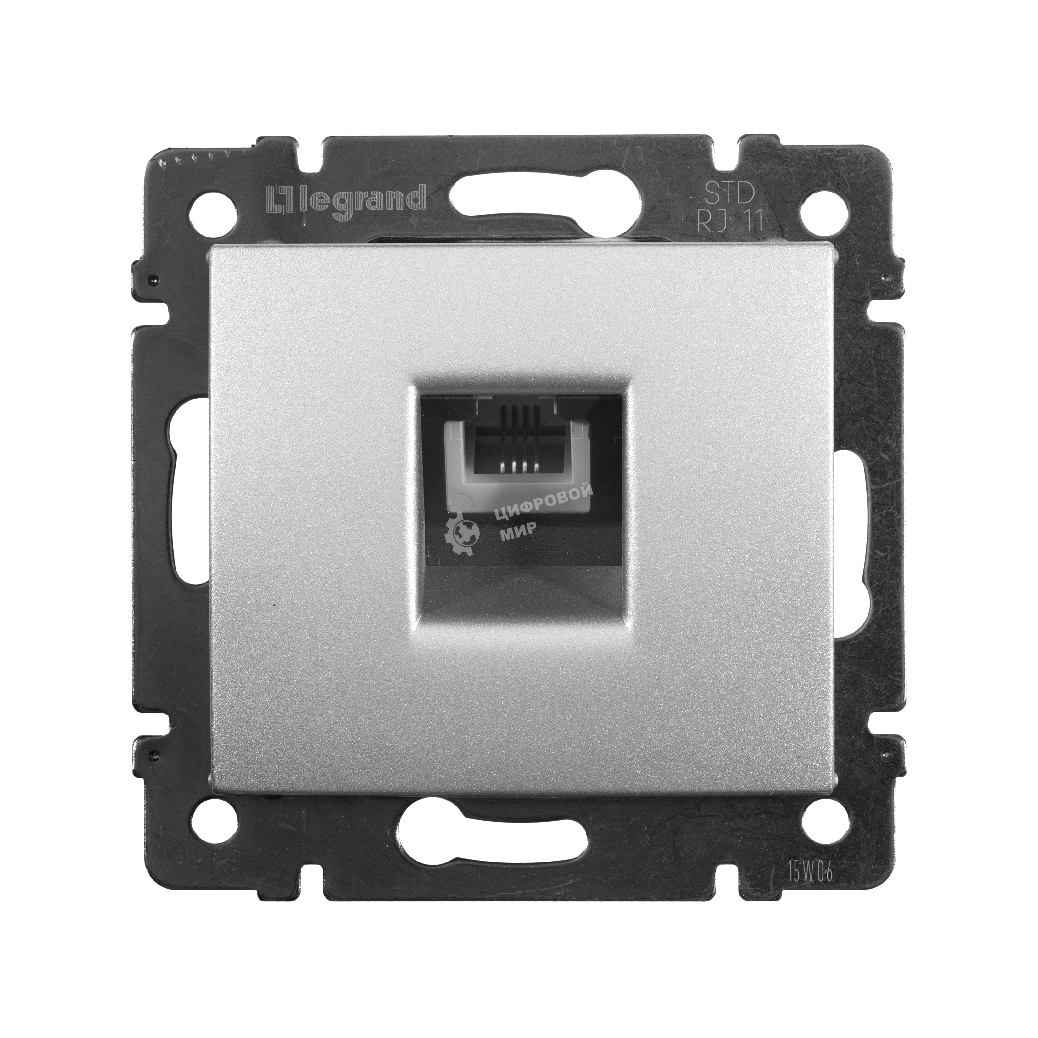 Розетка 1хRJ11, алюм. Valena Розетка 1хRJ11, алюм.