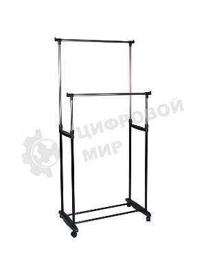Вешалка напольная Рыжий кот CR465 на колесах 2 перекладины CR465, размер: 78x42x93x168 см