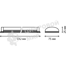 Светильник LED Gauss ДПО 18Вт 4000К 596х75х25 IP20 (аналог ЛПО)