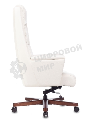 Кресло Бюрократ DUKE белый, кожа