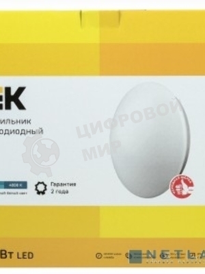 Светильник IEK LDPB0-1003-24-4000-K01 LED ДПБ 1003 24Вт IP20 4000K круг белый диаметр 380 мм, световой поток 1440 Лм