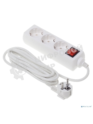 Сетевой фильтр Buro BU-PS3.3/W 3 м, 3 розетки, белый (пакет ПЭ)
