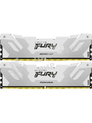 Оперативная память Kingston Fury Renegade, DDR5, 32Gb (2x16Gb), 6400MHz, CL32, DIMM, радиатор, белый