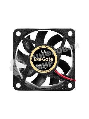 Вентилятор для корпуса ExeGate EX06015B3P черный, 60 мм, 3500 об/мин, 24 дБ, 3 pin