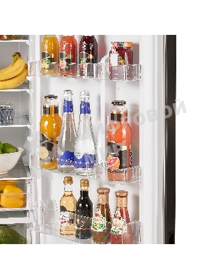 Холодильник Maunfeld MFF200NFSB10 Inverter черный двухкамерный 257/94л морозилка снизу, No Frost