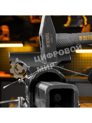 Тиски слесарные Denzel BVH-200, 200 мм, поворотные, стальная направляющая, с наковальней