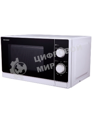 Микроволновая печь Sharp R-2000RW белый, 20 л, 800 Вт, переключатели - поворотный механизм