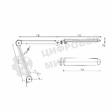 Лампа настольная бестеневая Rexant, струбцина, 