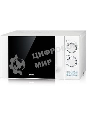 Микроволновая печь BBK 23MWS-927M/W белый, 23 л, 900 Вт, переключатели - поворотный механизм