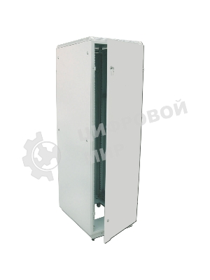 Шкаф коммутационный ЦМО ШТК-М-42.6.10-3ААА 42U 600x1020 мм пер. дв. металл задн. дв. стал. лист 2 бок. пан. направл. под закл. гайки 550 кг серый