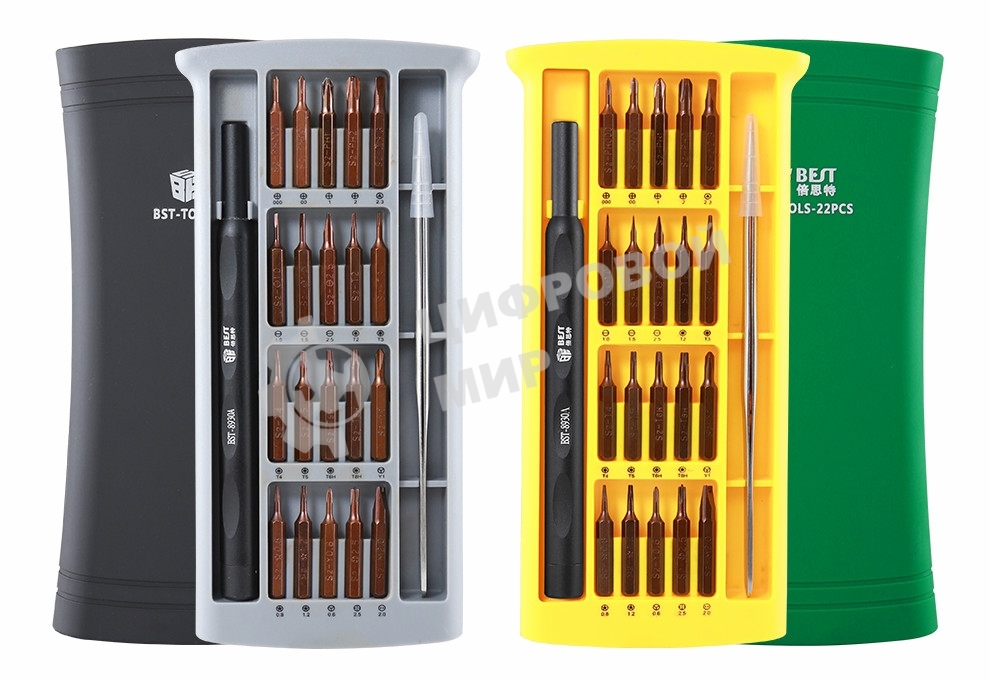Набор отверток для точных работ BESTOOL BST-8930A22 предм. (20 магнитных бит)