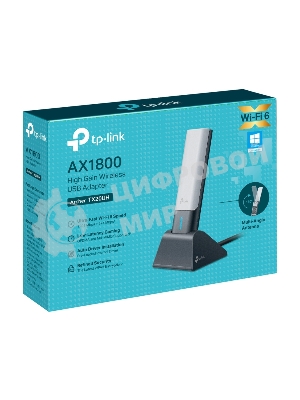 Двухдиапазонный USB-адаптер высокого усиления TP-Link Archer TX20UH с поддержкой Wi-Fi AX1800