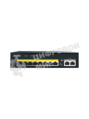 Коммутатор Netis P110C 10-портовый PoE+ коммутатор Fast Ethernet/8*PoE+ 2 порта 802.3af/802.3at