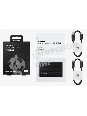 Внешний SSD Samsung T7 Shield, 2TB, USB 3.2 Gen 2 Type-C, R/W 1050/1000, черный