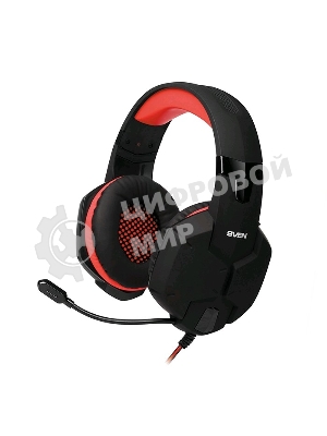 Игровые стереонаушники с микрофоном SVEN AP-G988MV, черный-красный Игровые стереонаушники с микрофоном SVEN AP-G988MV, черный-красный